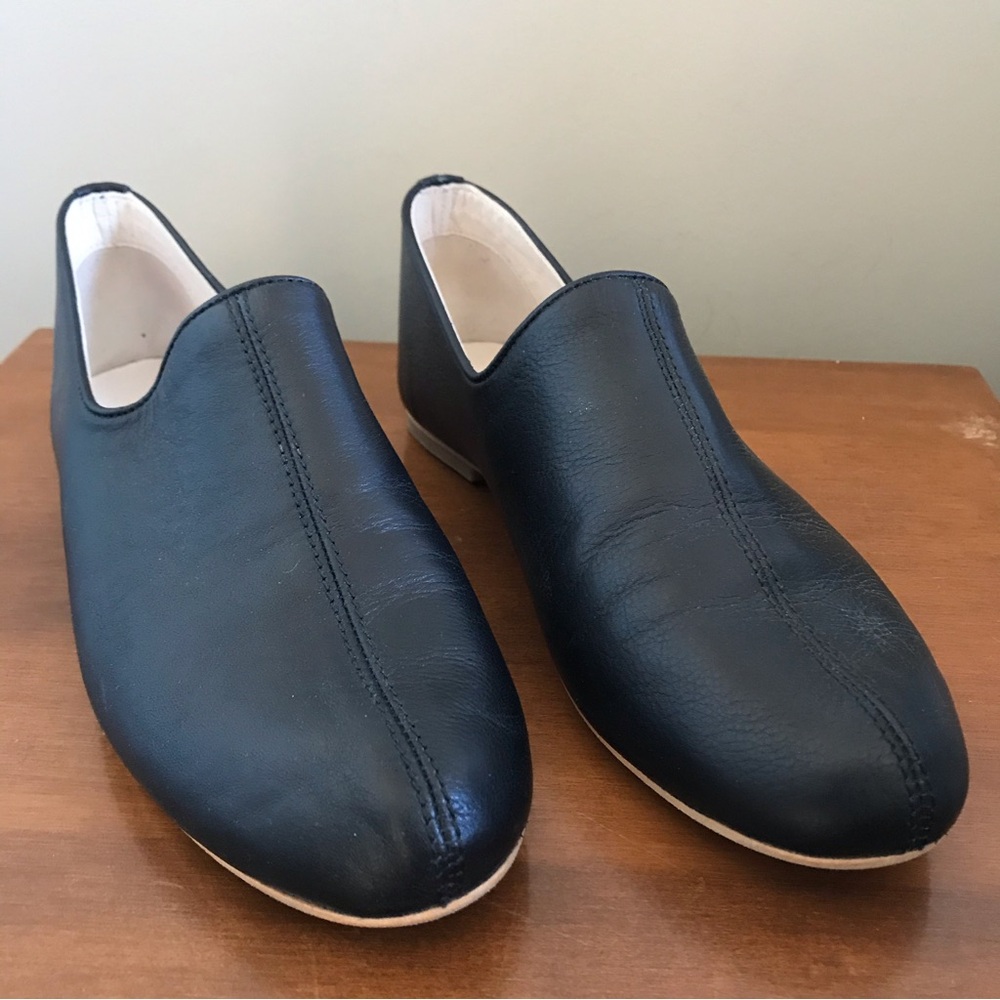 Odd Bird Leather Slipper Flats